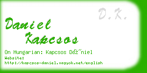 daniel kapcsos business card